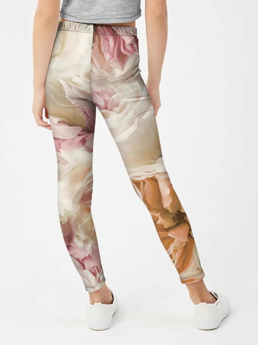 Леггинсы для девочки / Нежные Пионы