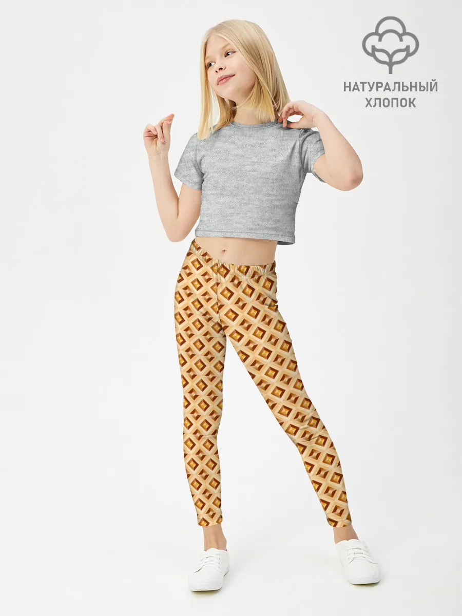 Леггинсы для девочки / Иллюзия в золотом