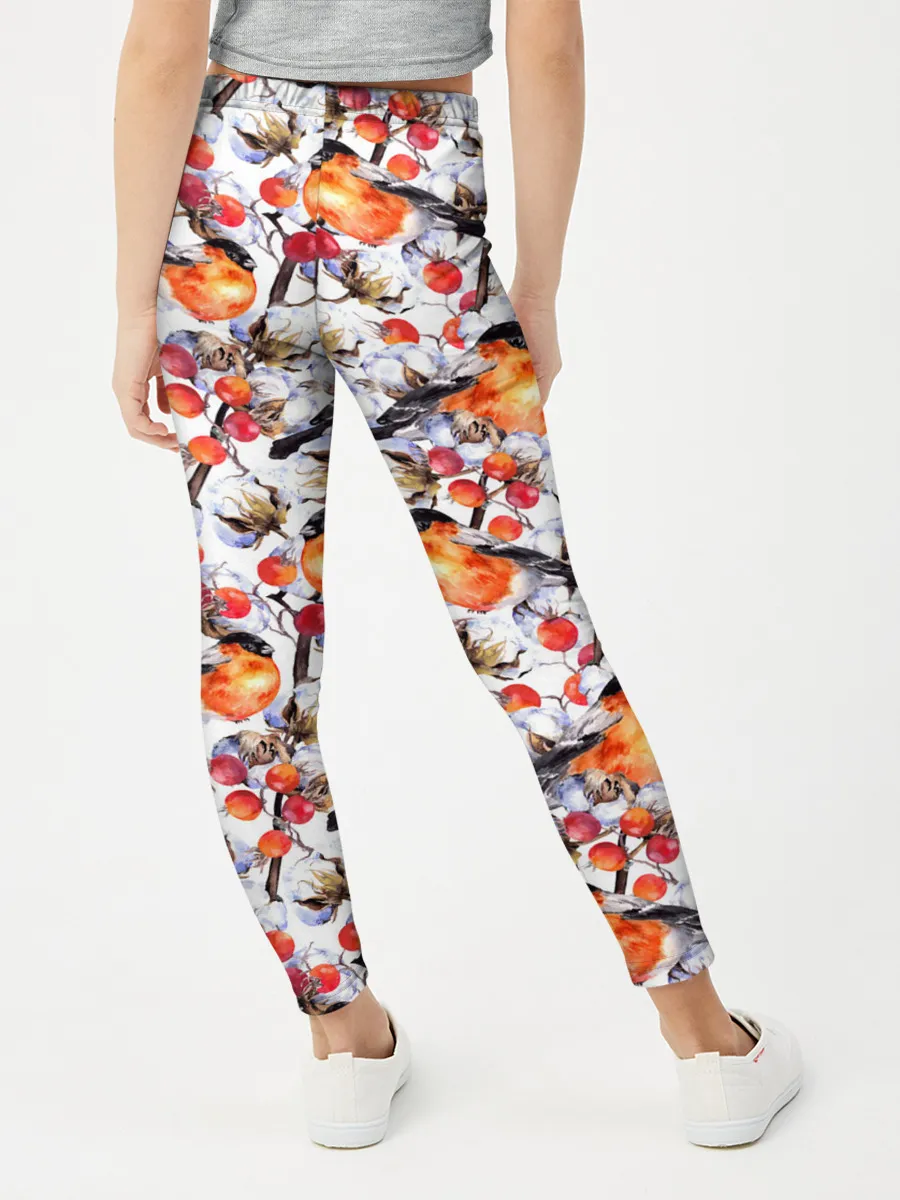 Леггинсы для девочки / Снегири