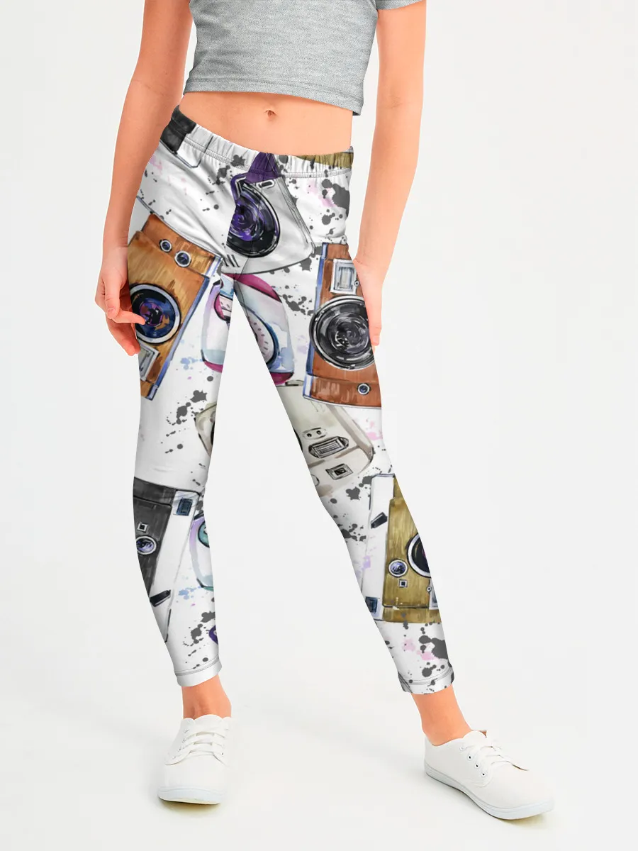 Леггинсы для девочки / Старинные фотоаппараты