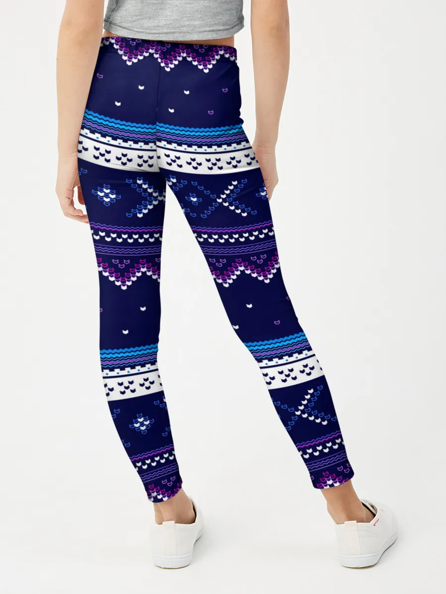 Леггинсы для девочки / Яркий узор 2