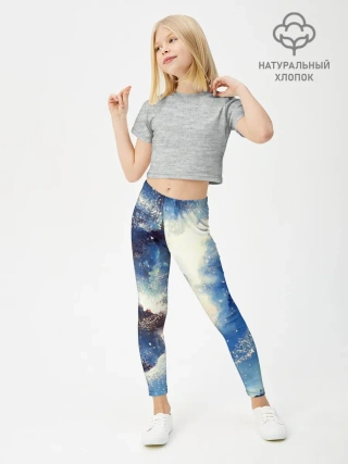 Леггинсы для девочки / Ёжик в космосе