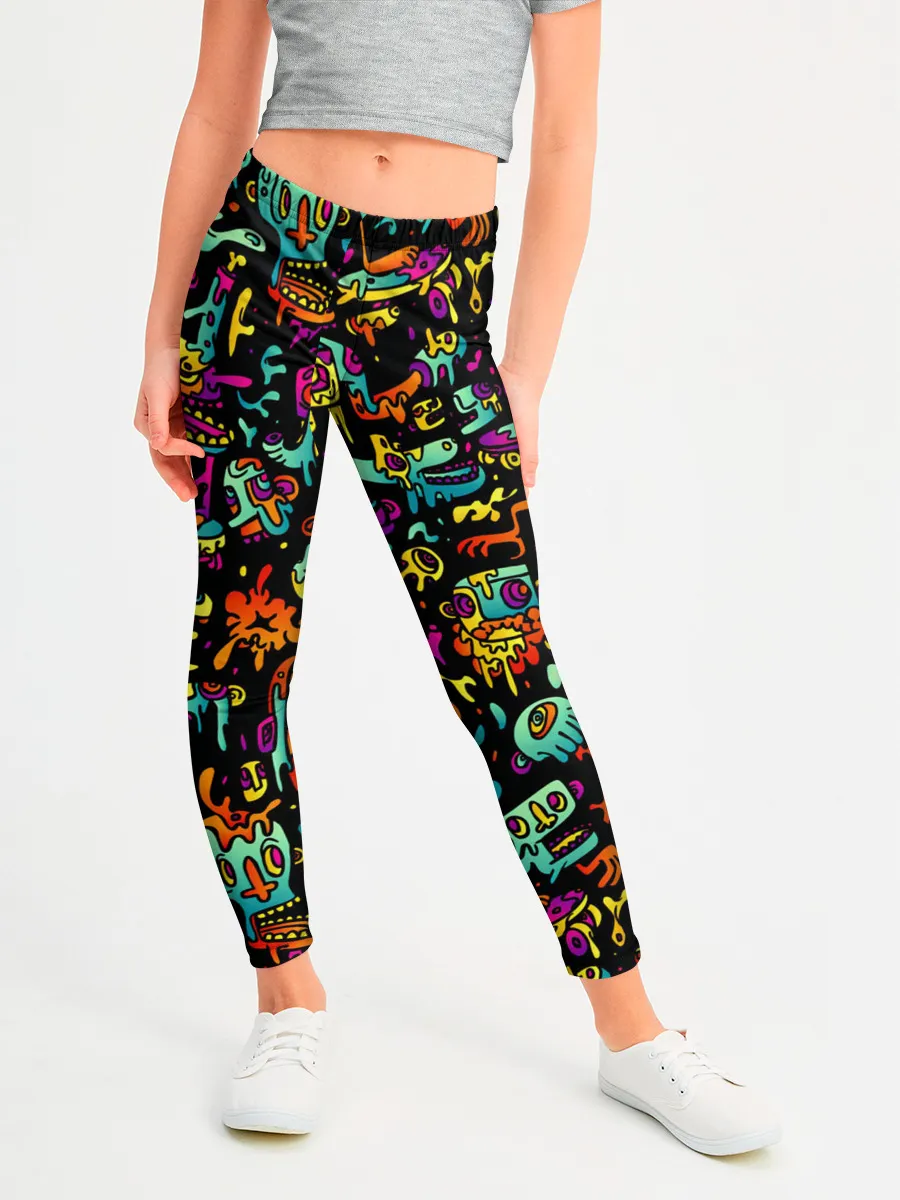 Леггинсы для девочки / Кислотный Диджей