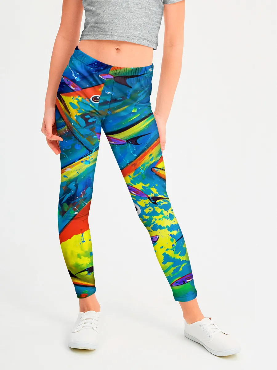 Леггинсы для девочки / Рыбы