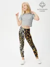 Леггинсы для девочки / Шкура леопарда