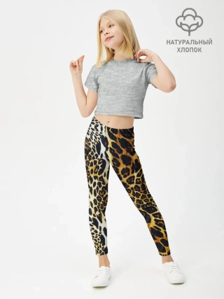 Леггинсы для девочки / Шкура леопарда