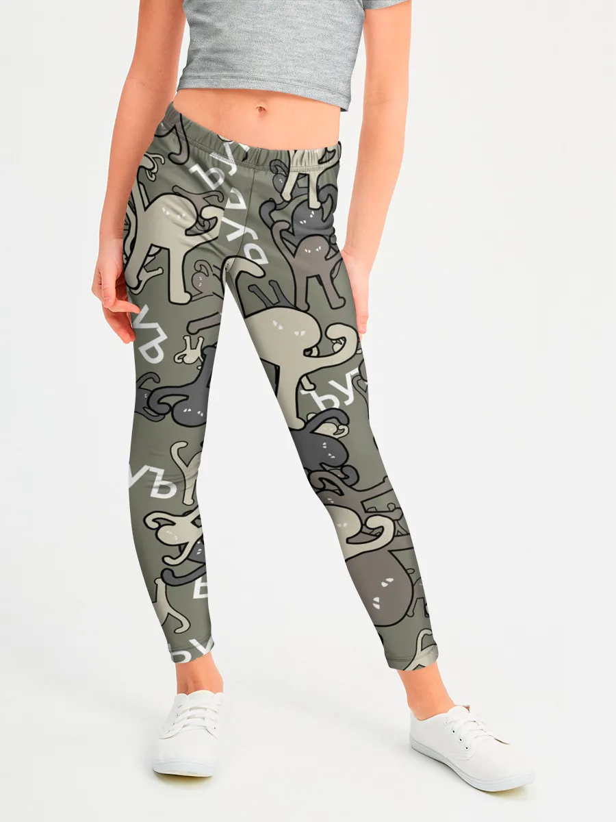 Леггинсы для девочки / ЪУЪ КАМУФЛЯЖ.