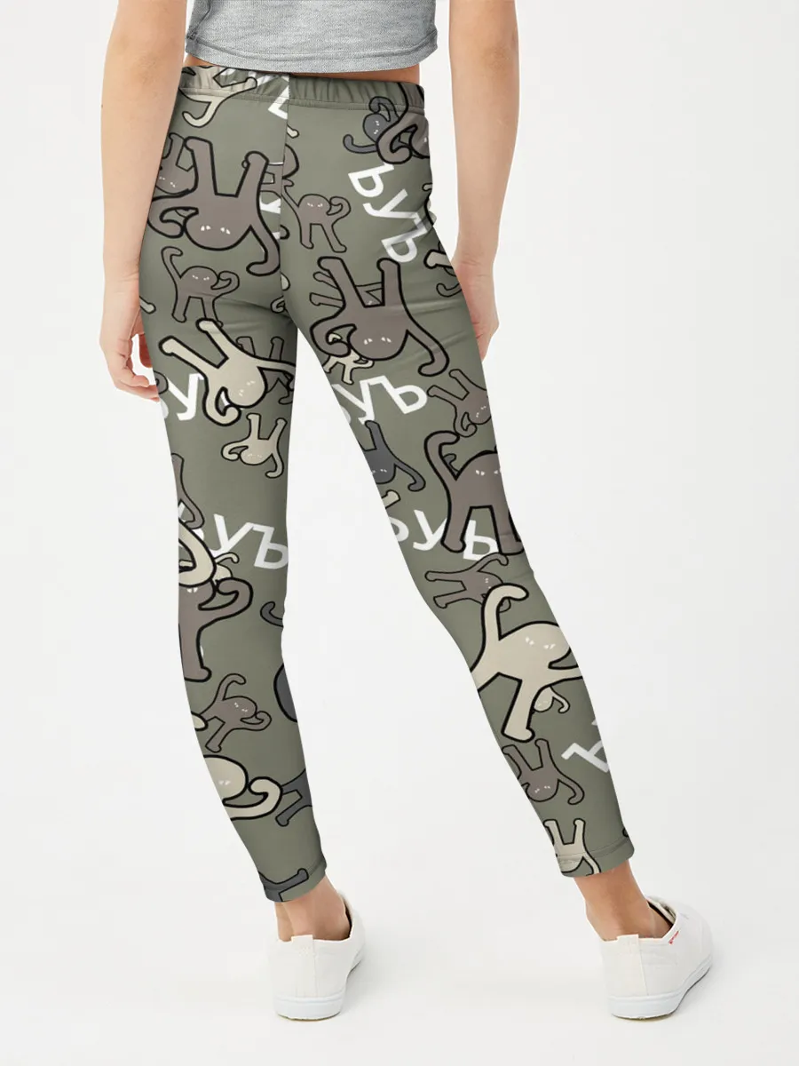 Леггинсы для девочки / ЪУЪ КАМУФЛЯЖ.