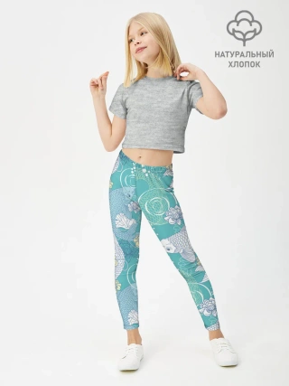 Леггинсы для девочки / Карпы Кои