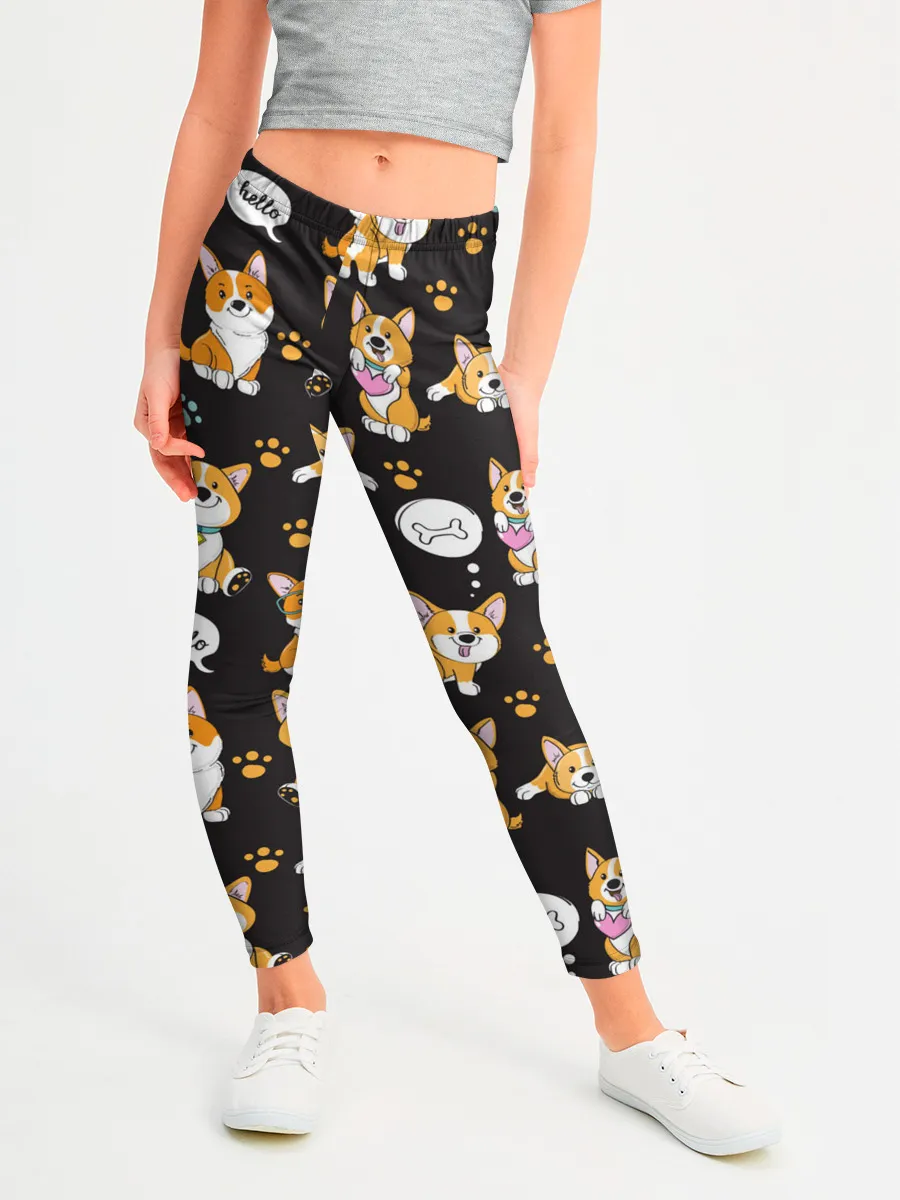 Леггинсы для девочки / Милые пёсики