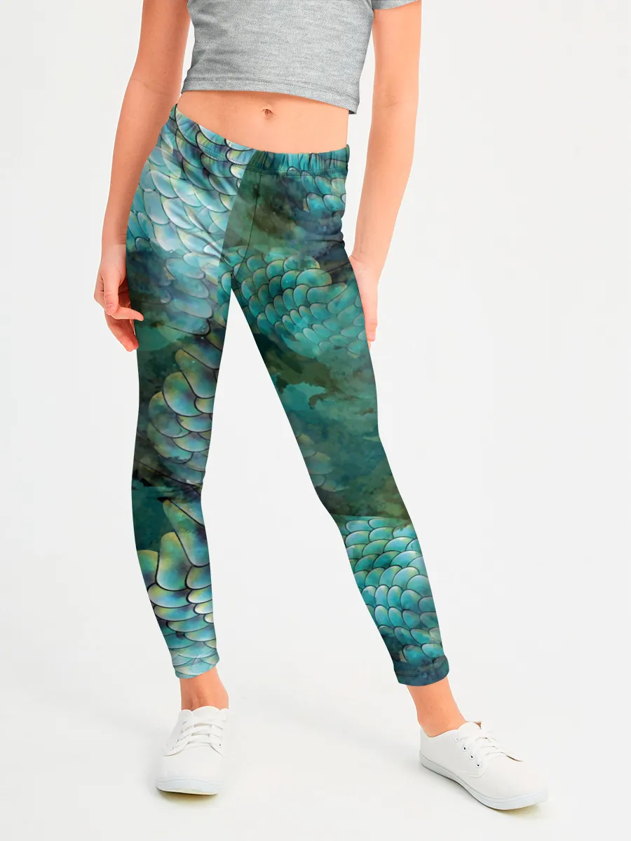 Леггинсы для девочки / Чешуя русалки