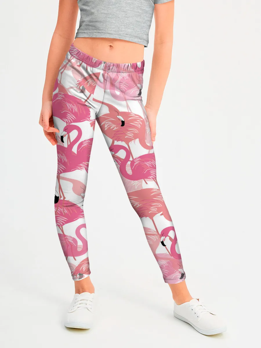 Леггинсы для девочки / Фламинго