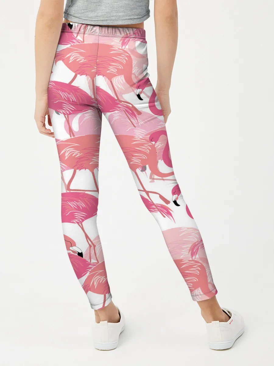 Леггинсы для девочки / Фламинго