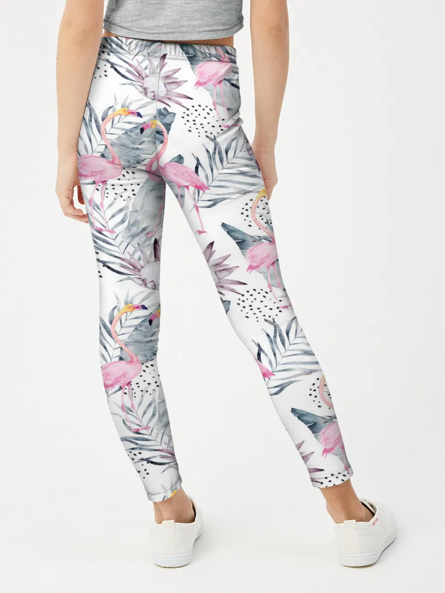 Леггинсы для девочки / Фламинго