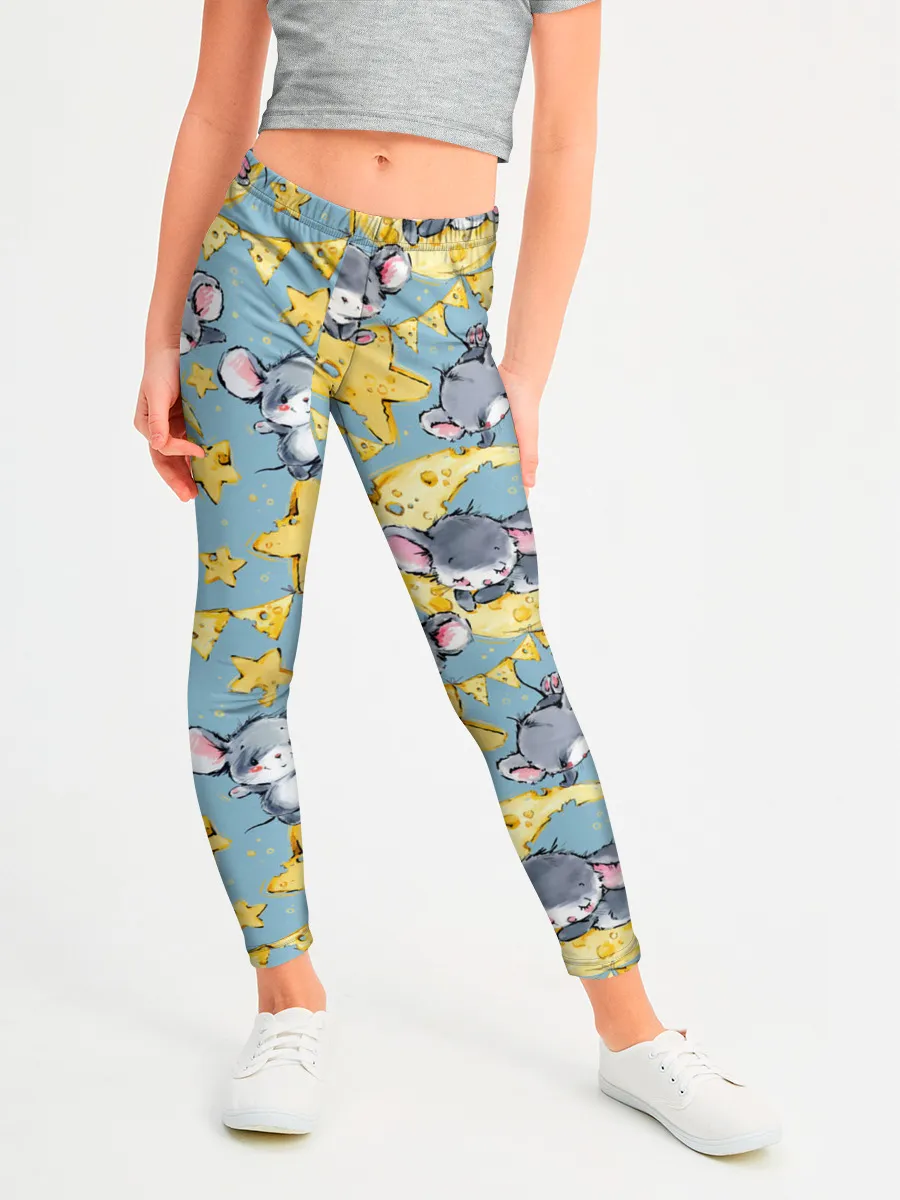 Леггинсы для девочки / Сыр и мыши