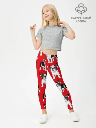 Леггинсы для девочки / Французские бульдоги