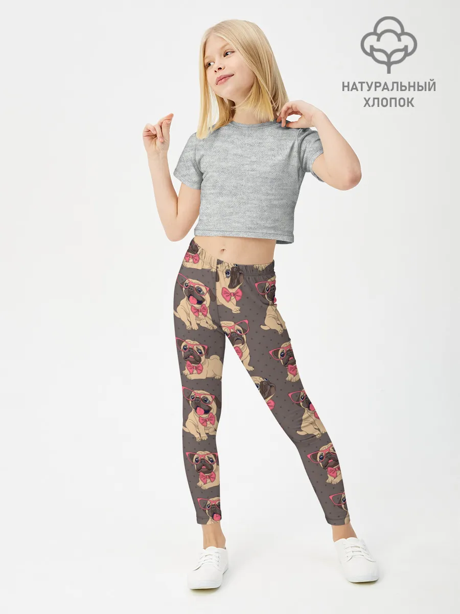 Леггинсы для девочки / Мопсы