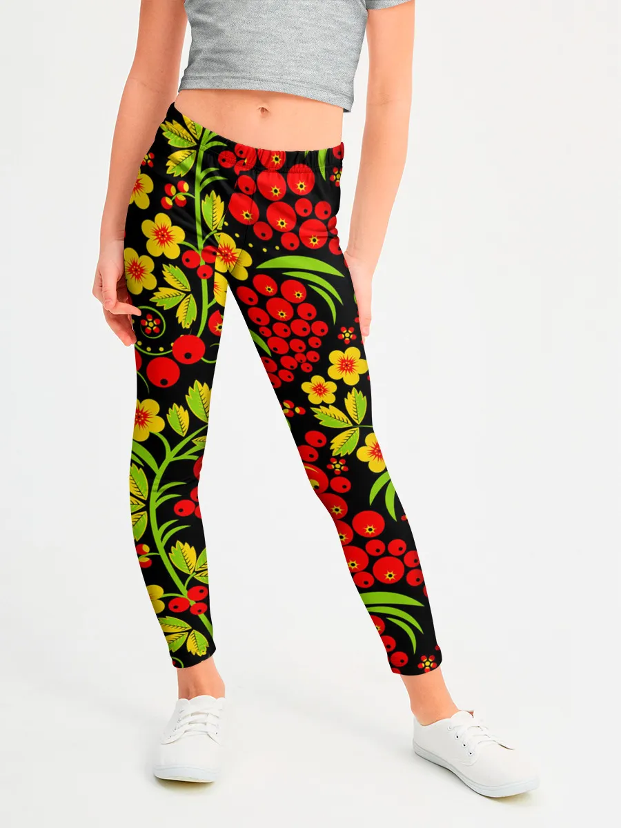 Леггинсы для девочки / Хохлома