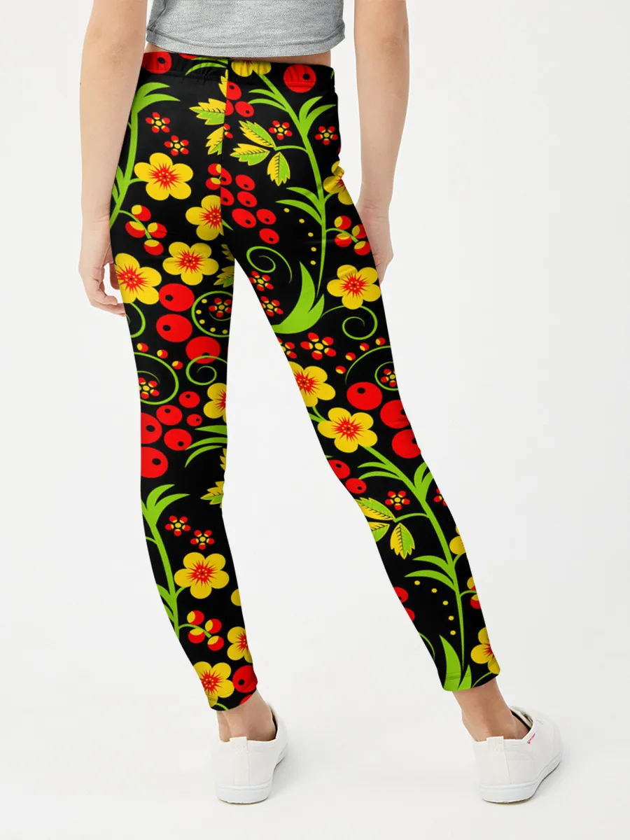 Леггинсы для девочки / Хохлома