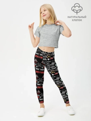 Леггинсы для девочки / ЛОГОТИПЫ РОК ГРУПП