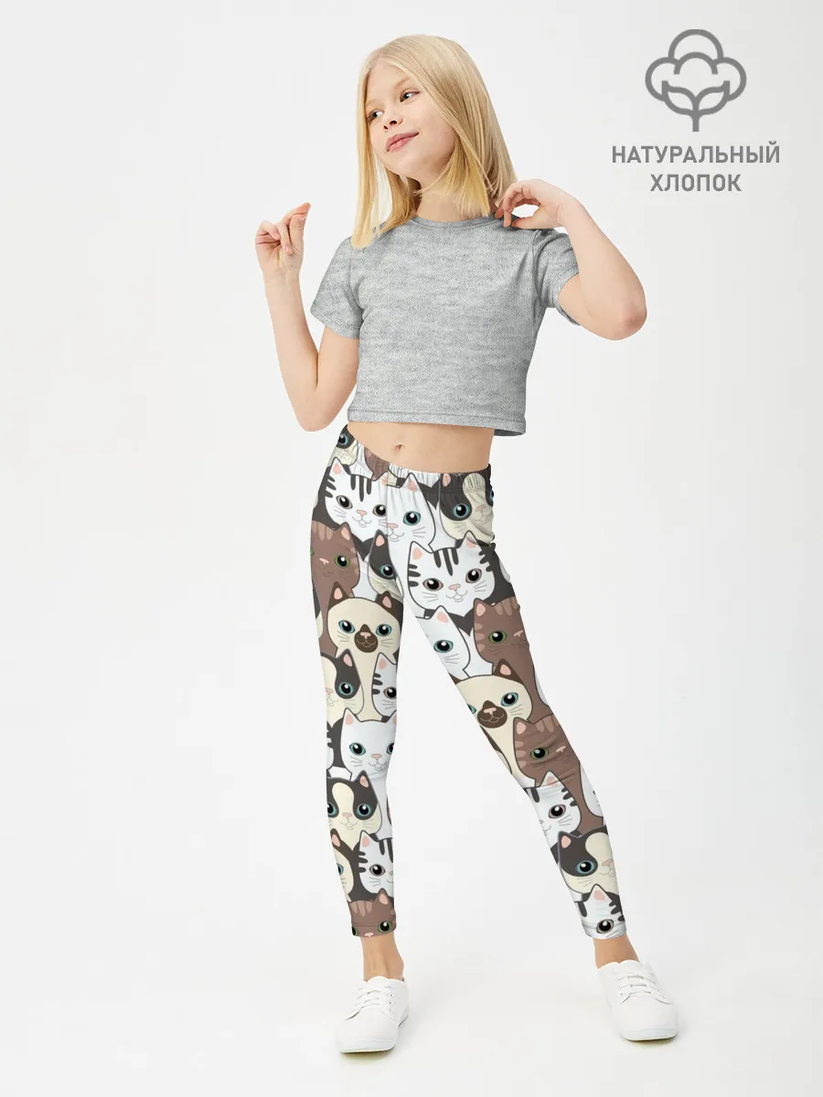 Леггинсы для девочки / Котики