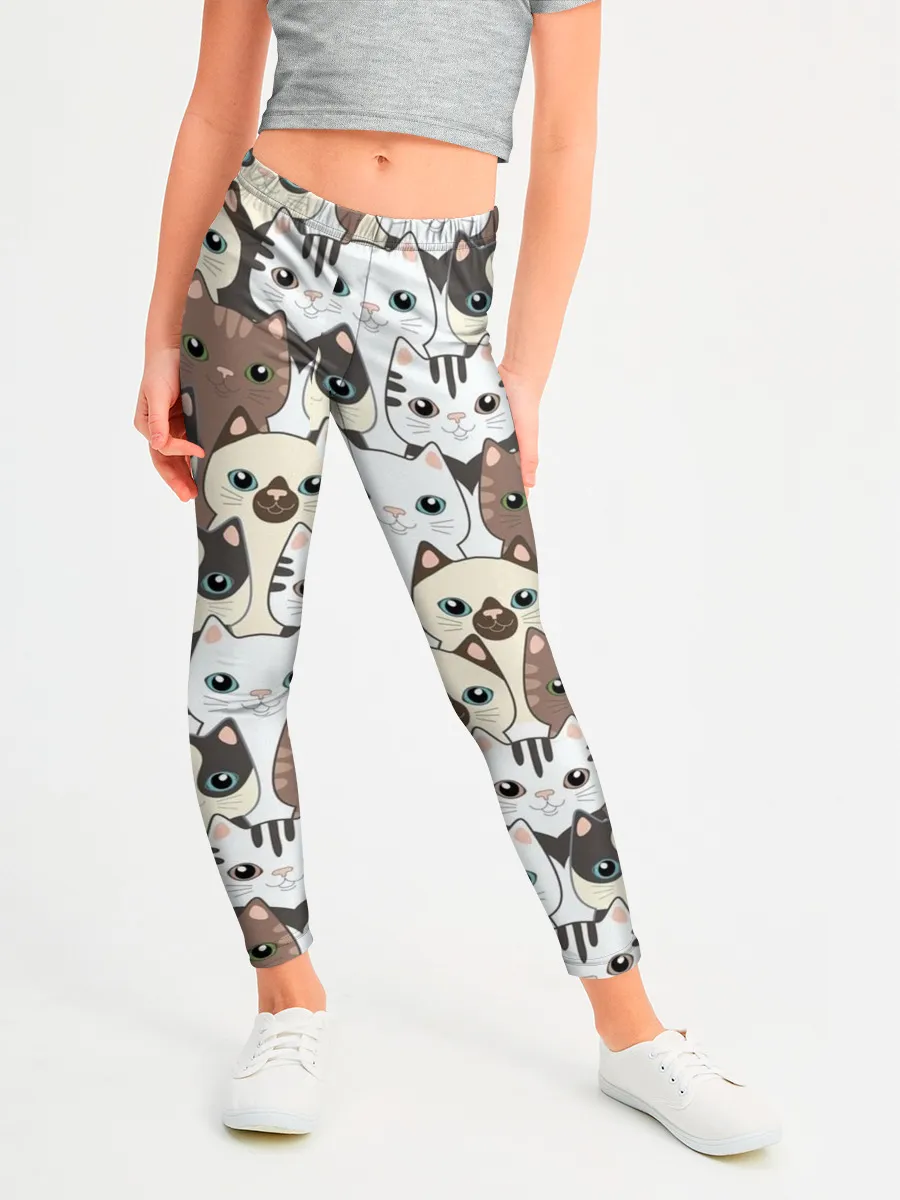 Леггинсы для девочки / Котики