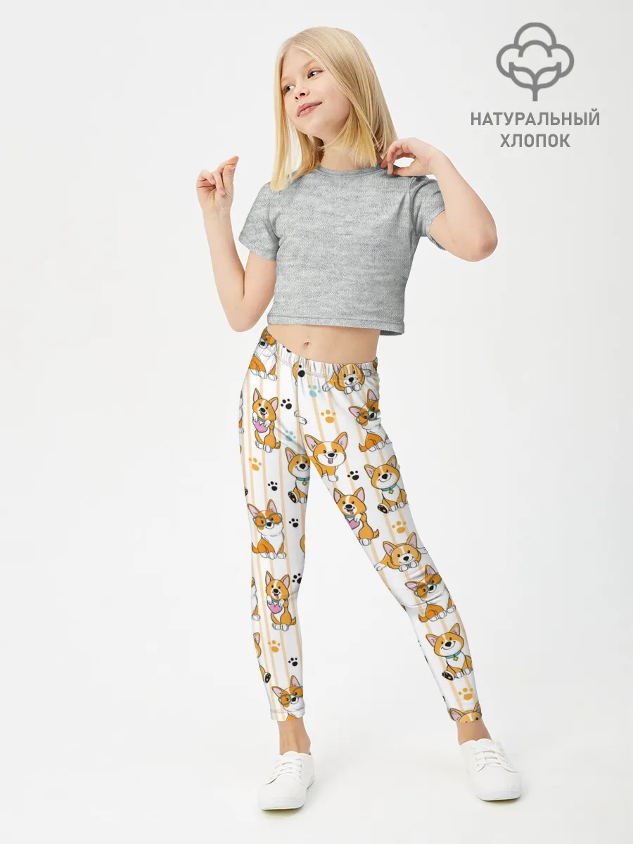 Леггинсы для девочки / Вельш корги пемброк