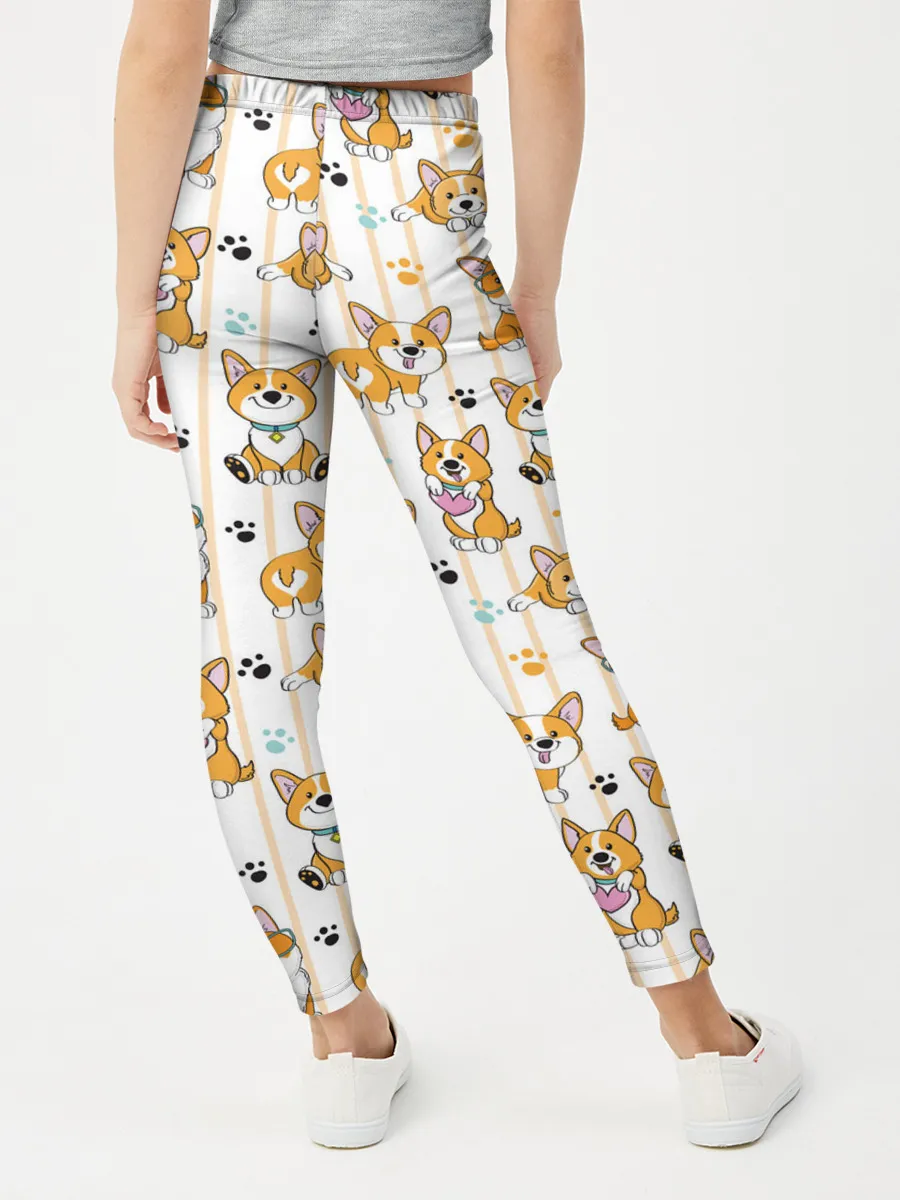 Леггинсы для девочки / Вельш корги пемброк