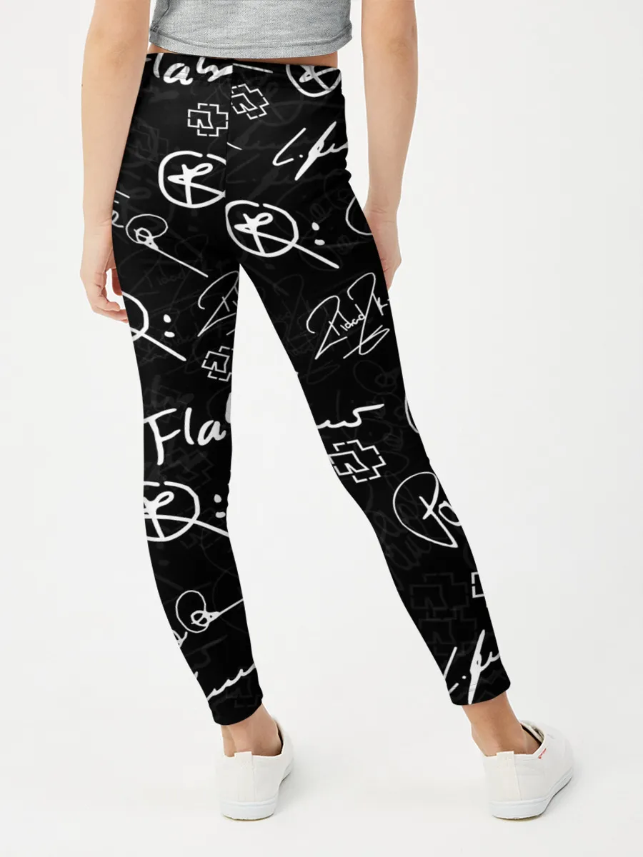 Леггинсы для девочки / RAMMSTEIN АВТОГРАФЫ | РАМШТАЙН