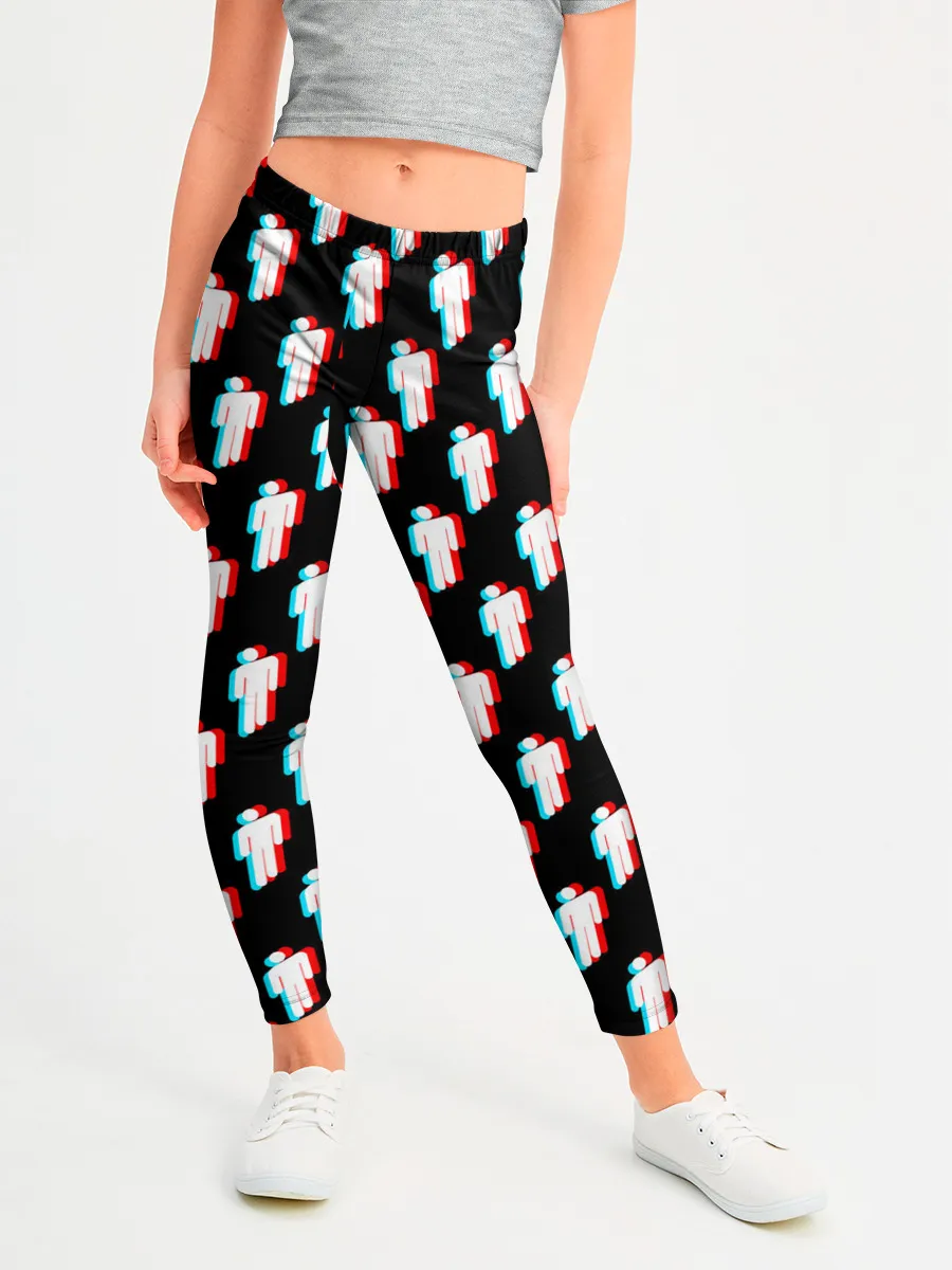 Леггинсы для девочки / BILLIE EILISH GLITCH