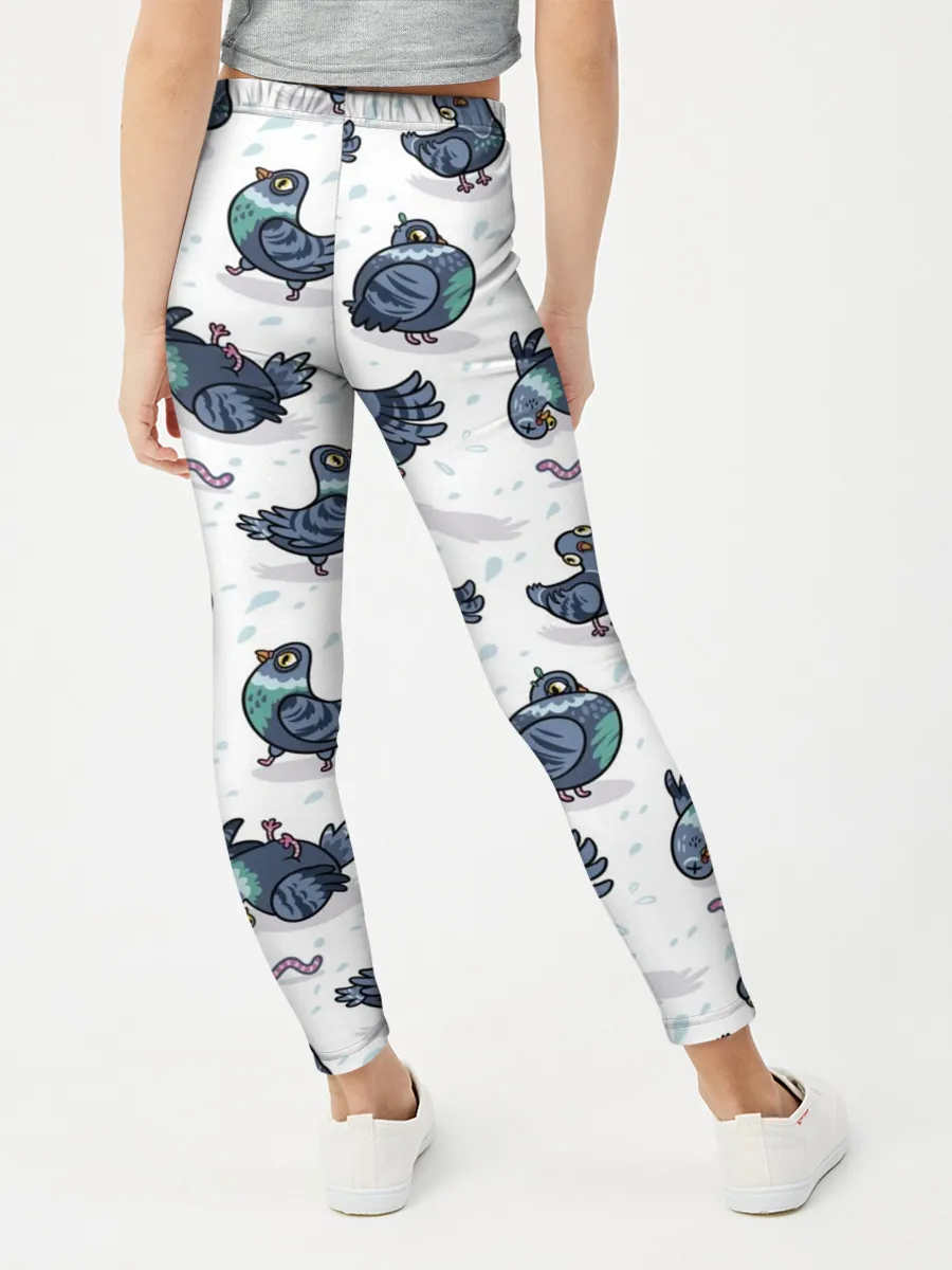 Леггинсы для девочки / Голуби