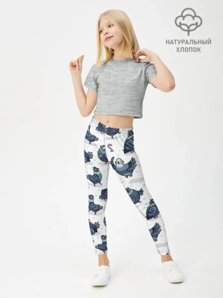 Леггинсы для девочки / Голуби
