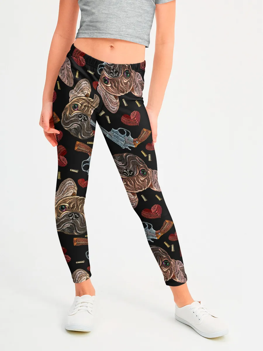 Леггинсы для девочки / Бульдоги