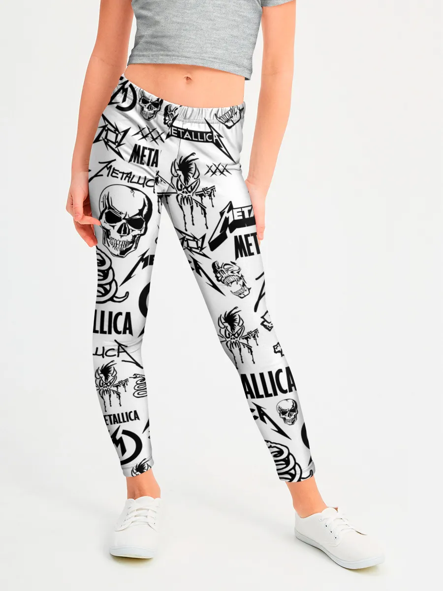 Леггинсы для девочки / METALLICA LOGOBOMBING