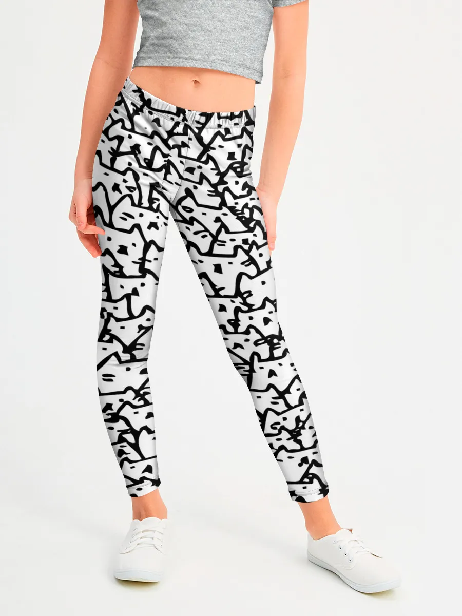 Леггинсы для девочки / Котики