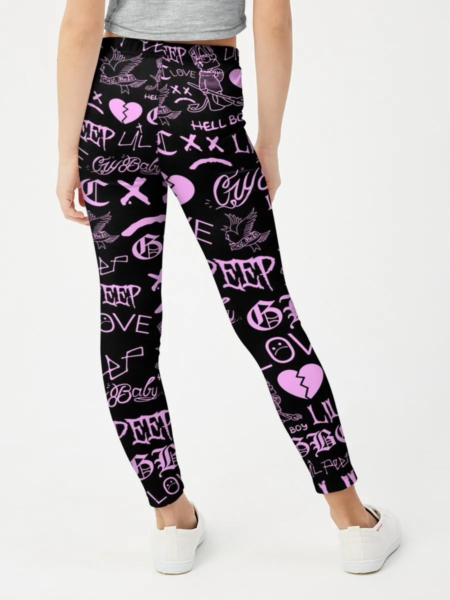 Леггинсы для девочки / LIL PEEP LOGOBOMBING