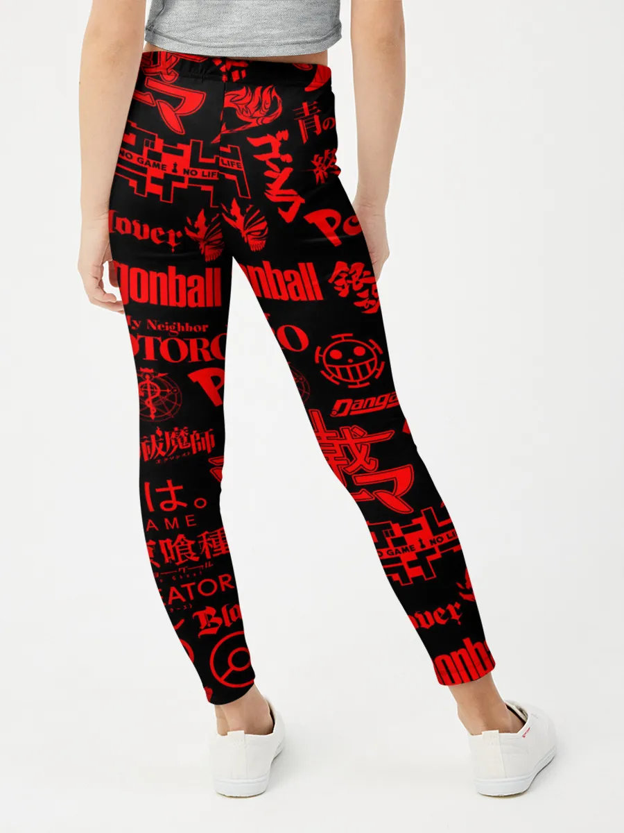 Леггинсы для девочки / ЛОГОТИПЫ АНИМЕ