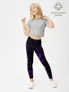 Леггинсы для девочки / [JJBA] Menacing Pattern purple