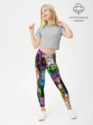 Леггинсы для девочки / Паттерн джоджо кира спидвагон