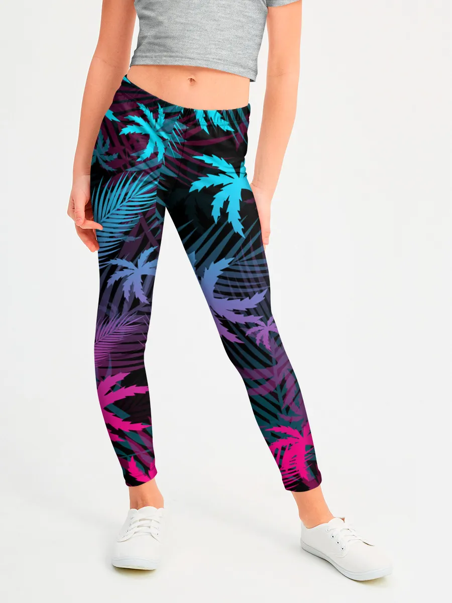 Леггинсы для девочки / НЕОНОВЫЕ ПАЛЬМЫ | NEON PALMS