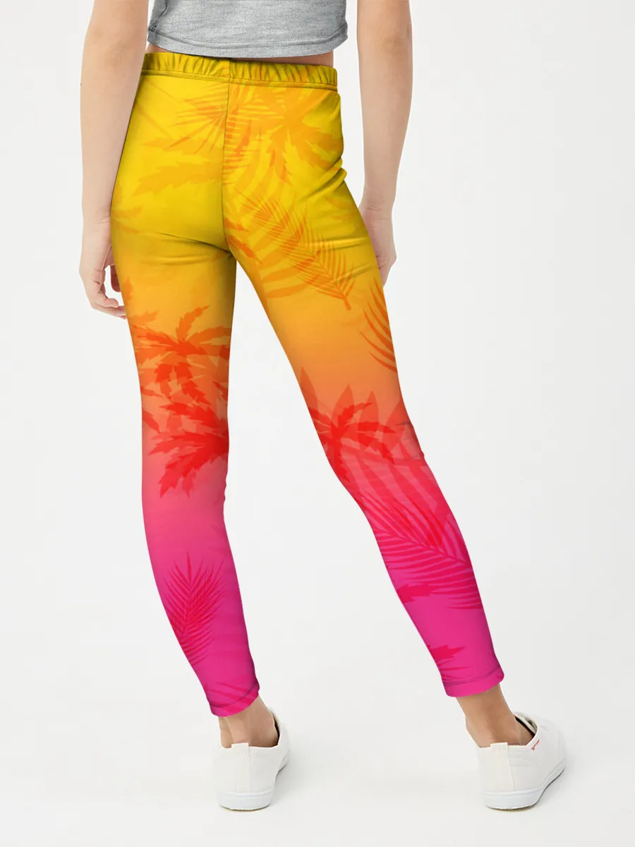 Леггинсы для девочки / РЕТРО ПАЛЬМЫ