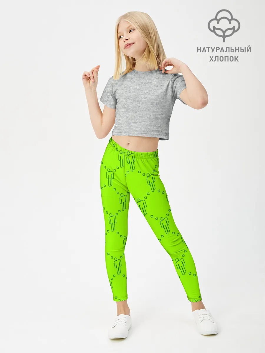 Леггинсы для девочки / Billie Eilish pattern