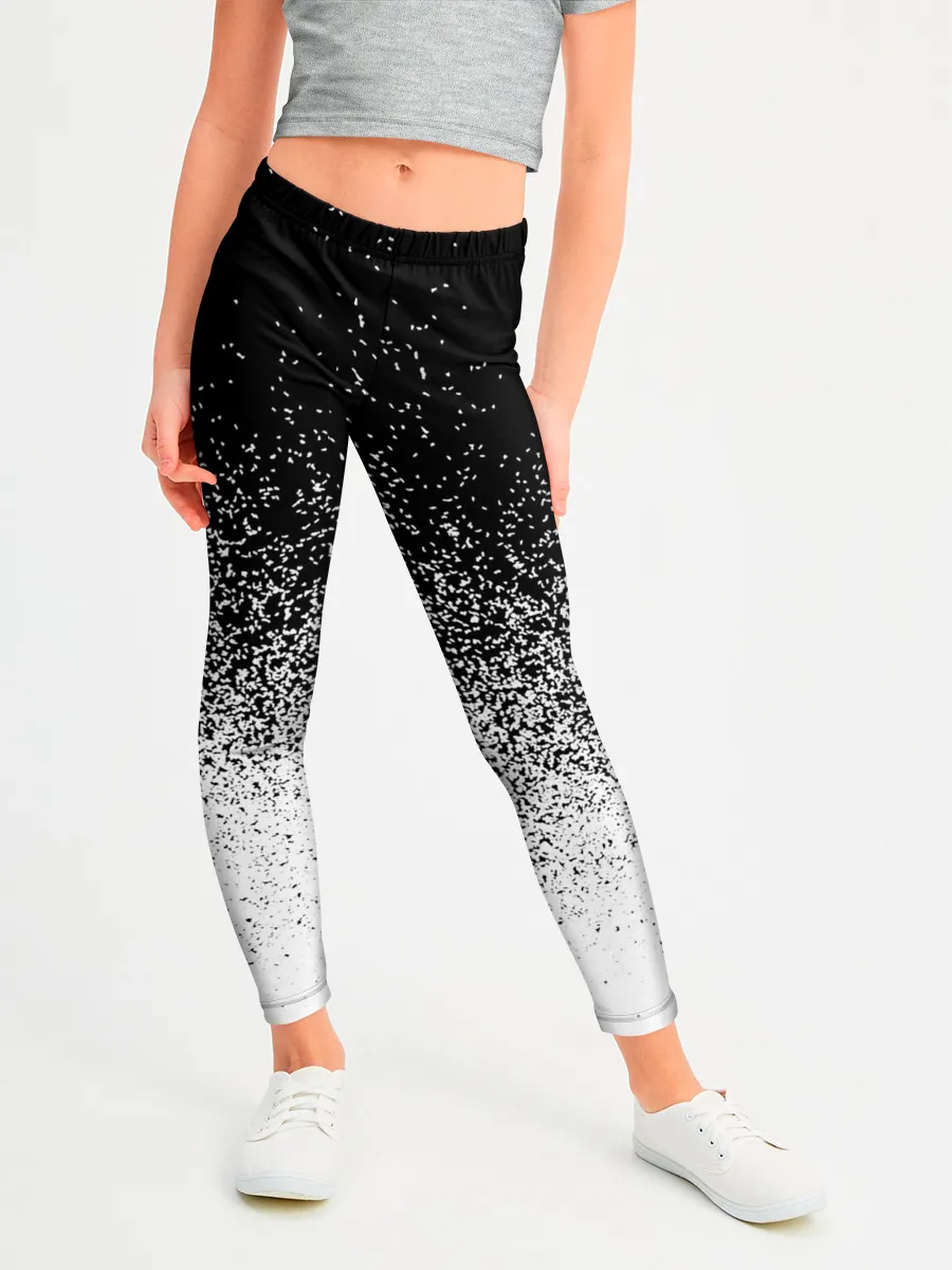 Леггинсы для девочки / BLACK AND WHITE ABSTRACTION