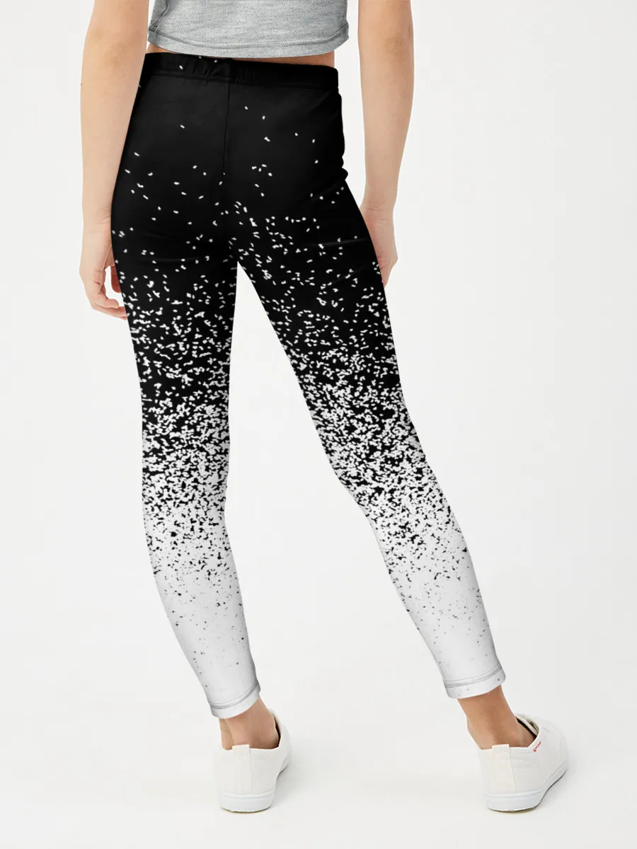 Леггинсы для девочки / BLACK AND WHITE ABSTRACTION