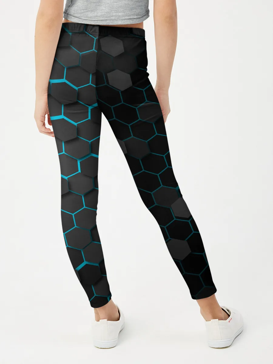 Леггинсы для девочки / Turquoise Octagon