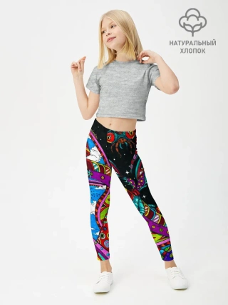 Леггинсы для девочки / психоделика