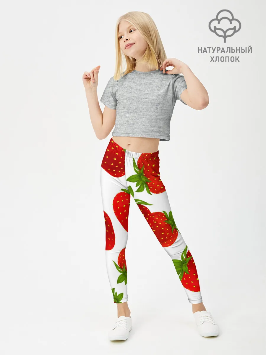 Леггинсы для девочки / Клубника