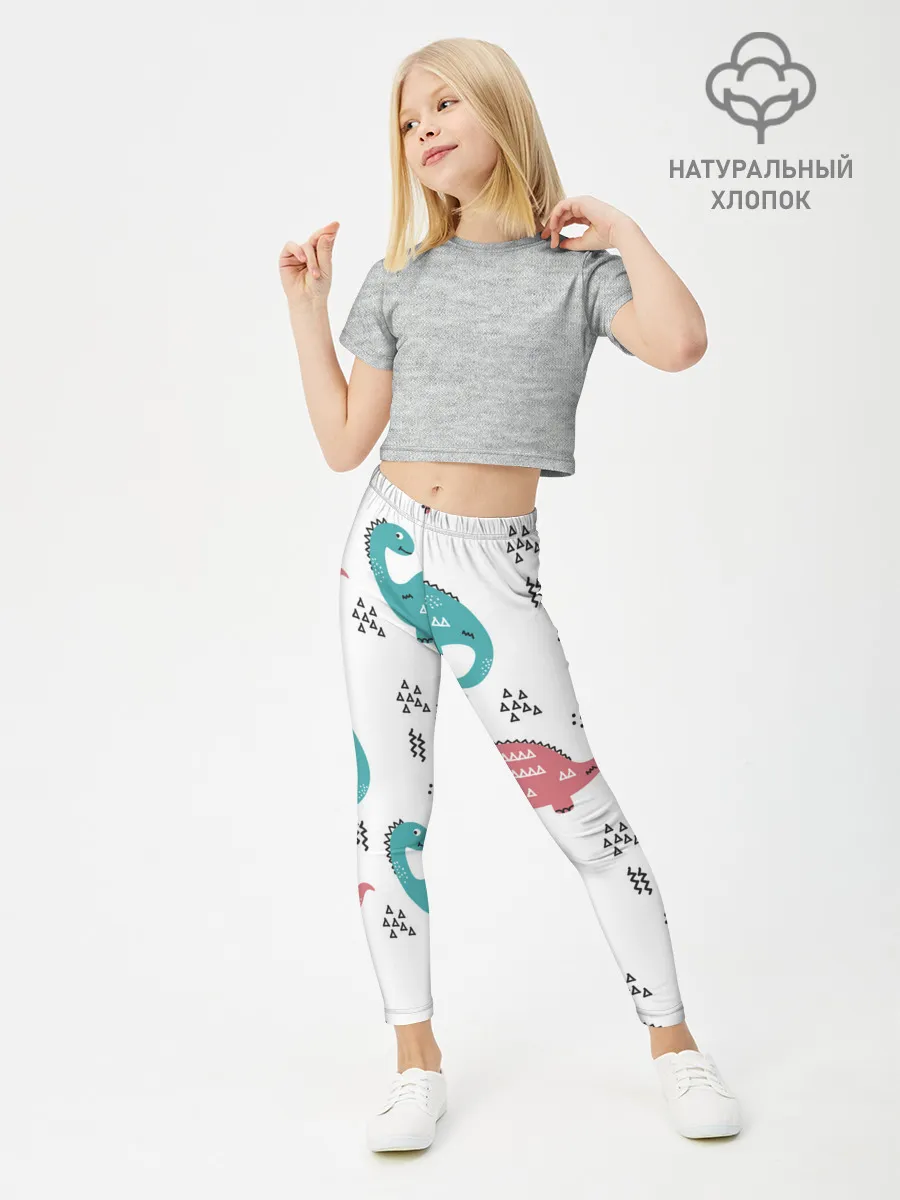 Леггинсы для девочки / Милые динозаврики