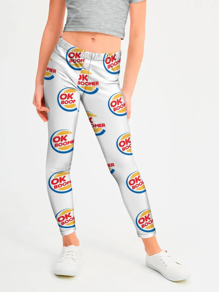 Леггинсы для девочки / OK BOOMER