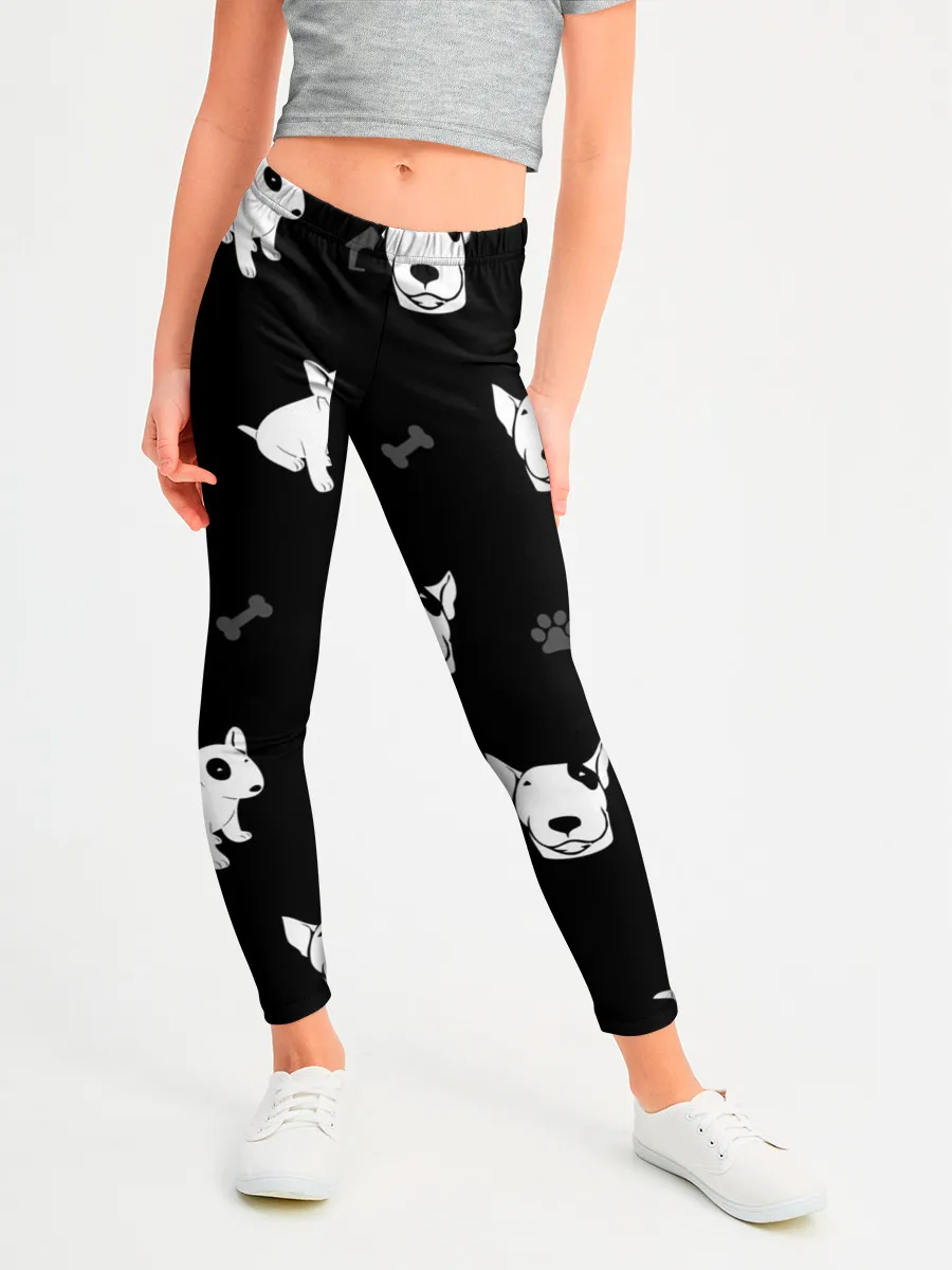 Леггинсы для девочки / Английский бультерьер